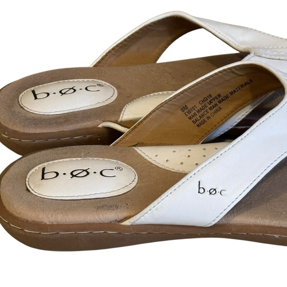 B.O.C Women's Z10701 Slip-on Flip Flop Sandals White Size 8M​​​ - Picture 6 of 9